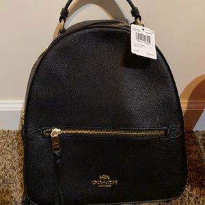 Beautiful brown & black leather coach duffel bag